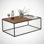Hanah Home Mesa de Centro Industrial Nogal